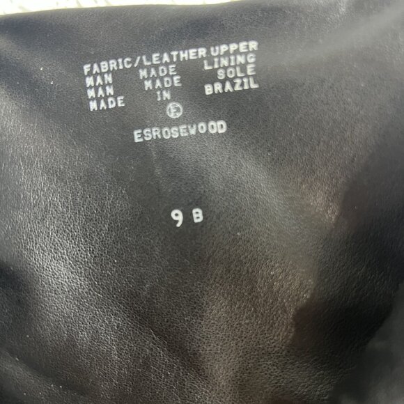 Easy Spirit Black Block Heel Ankle Boots Size 9B Womens Fabric & Leather Upper - Picture 5 of 13